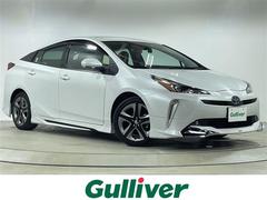 プリウス Aツーリングセレクション トヨタセーフティーセンス 純正9型SDナビ モデリスタエアロ バックカメラ BSM シートヒーター ドラレコ ETC スマートキー レーダークルーズコントロール 純正17インチAW AC100V電源 中古車画像