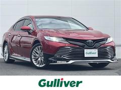 カムリ Gレザーパッケージ TRDフルエアロ 純正ナビ 黒革シート ETC2.0 トヨタセーフティセンス BSM RCTA インテリジェントクリアランスソナー フルセグTV キャンセラー 純正ドラレコ シートヒーター 中古車画像