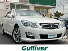 クラウンハイブリッド ベースグレード 純正ナビ(フルセグTV/CD,DVD/BT)/バックカメラ/サンルーフ/全席パワーシート/シートメモリー/オートライト/HIDヘッドライト/ビルトインETC 中古車画像