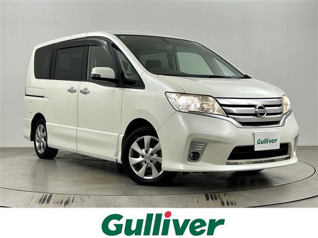 セレナ(日産) ハイウェイスター　Aftermarket後席モニター　純正ナビ（Ｂｌｕｅｔｏｏｔｈ／ＣＤ／ＤＶＤ／ｉＰｏｄ／ＵＳＢ／ＶＴＲ／ＦＭ／ＡＭ）フルセグテレビ　バックカメラ　ビルトインＥＴＣ　両側パワースライドドア　クルーズコントロール　フォグ 中古車画像