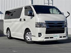 ハイエースバン スーパーGL ダーク プライムII 禁煙 純正ナビ 全方位カメラ アラウンドビューモニター ETC2.0 AC100V USB給電 前後クリアランスソナー 両側パワースライドドア LEDオートライト LEDフォグ モデリスタエアロ 中古車画像