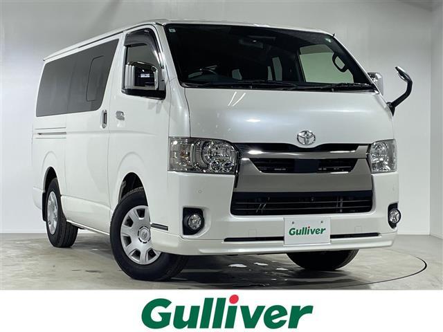 ハイエースバン(トヨタ) スーパーＧＬ　ダーク　プライムＩＩ　純正ナビ　トヨタセーフティセンス　両側パワスラ　パノラミックビューモニター　１００Ｖ電源　ハーフレザーシート　フルフラットシート　スペアキー１本　ビルトインＥＴＣ　フロアマット有　ＬＥＤヘッドライト 中古車画像