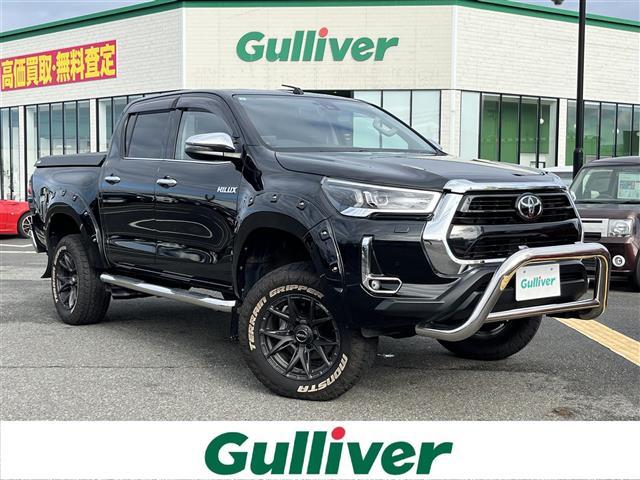 ハイラックス(トヨタ) Ｚ　Aftermarket９型ナビ／ＴＶ／ＤＶＤ／ＣＤ／ＢＴ　Ｆ／Ｂ／Ｓカメラ　前後ドラレコ　ＥＴＣ　２インチリフトＵＰ　バンパーガード　サイドステップ　ＳＵＸＯＮマフラー　ＲＡＹＳアルミ　シートカバー　ＧＲトノカバー 中古車画像