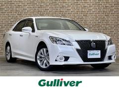 クラウンハイブリッド アスリートS Four 4WD 寒冷地仕様 レーダークルーズコントロール プリクラッシュセーフティ クリアランスソナー 横滑り防止装置 MTモード付AT シートヒーター ステアリングヒーター パワーシート HIDヘッドランプ 中古車画像