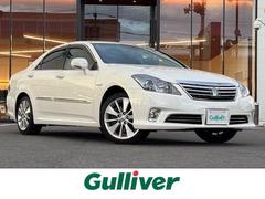 クラウンハイブリッド Gパッケージ 純正HDDナビ・ワンセグTV/CD/DVD/AM/FM/AUX・追従クルコン・ETC・シートヒーター・エアシート・Pスタート・スマートキー・ドラレコ・横滑り防止・Bカメラ・純正フロアマット 中古車画像