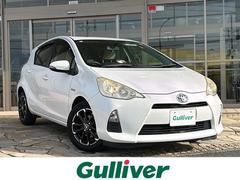 アクア S 純正ナビ・ETC・純正フロアマット・社外アルミホイール・ハロゲンヘッドライト・オートライト・スマートキー・プッシュスタート・スマートキー1本・オートエアコン 中古車画像