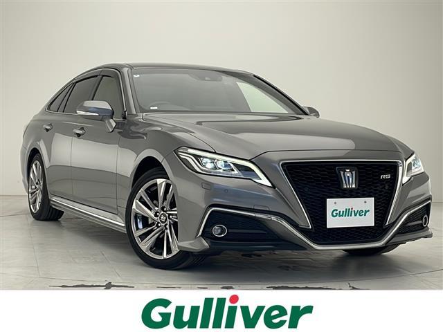 沖縄県の中古車ならクラウンハイブリッド ＲＳ　禁煙車　純正ナビ　フルセグＴＶ　ＤＶＤ　ＢＬＵＥＴＯＯＴＨ接続　トヨタセーフティセンス　前後ドラレコ　レーダークルーズコントロール　シートヒーター　ビルトインＥＴＣ　パワーシート　ハーフレザーシート