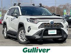 RAV4 ハイブリッドG 4WD ワンオーナー サンルーフ 純正ナビ パノラミックビューモニター ワイパーデアイサー 革巻きステアリング ステアリングスイッチ レーダークルーズコントロール LED フォグランプ 中古車画像