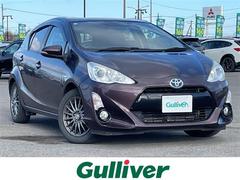 アクア Gブラックソフトレザーセレクション ワンオーナー 寒冷地仕様 社外SDナビ 横滑り防止装置 クルーズコントロール バックカメラ ビルトインETC ECOMODE EVMODE ワイパーデアイサー ハーフレザーシート 革巻きステアリング 中古車画像