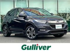 ヴェゼル ハイブリッドZ・ホンダセンシング 社外ナビ Bカメ フルセグTV 衝突軽減 クルコン レーンキープアシスト 横滑り防止機能 社外フロアマット 純正AW パドルシフト Aスト 革巻きステアリング LEDヘッド フォグランプ オートライト 中古車画像