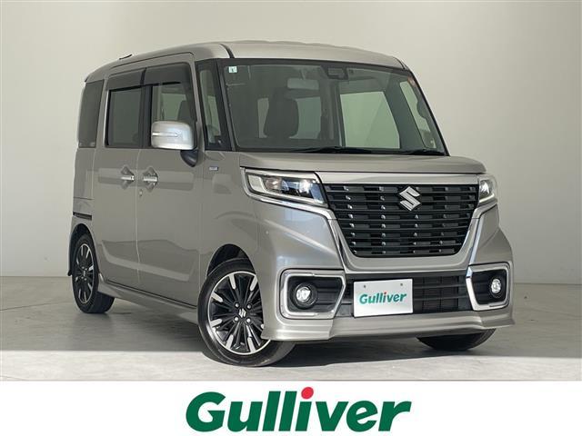 沖縄県の中古車ならスペーシアカスタム ハイブリッドＸＳ　禁煙車　社外ナビ　フルセグＴＶ　ＤＶＤ　ＢＬＵＥＴＯＯＴＨ　ＥＴＣ　衝突軽減装置　バックカメラ　両側パワースライドドア　ハーフレザーシート　シートヒーター　純正フロアマット　ＬＥＤライト　スマートキー