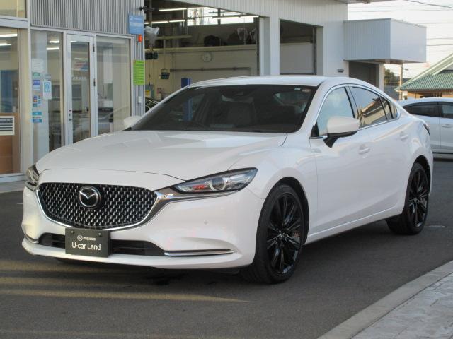 マツダ ｍａｚｄａ６セダン２５ｔ ｓパッケージ 衝突被害軽減システム アダプティブクルーズコントロール 全周囲カメラ オートマチックハイビーム 革シート 電動シート シートヒーター バックカメラ オートライト ｌｅｄヘッドランプ ｂｌｕｅｔｏｏｔｈの中古車 車体価格