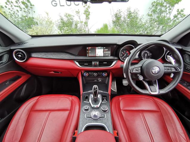 ステルヴィオ 2.2ターボ ディーゼルQ4スプリント 1オーナー 禁煙 ACC 赤革 DNAシステム ナビ フルセグ バックカメラ パドルシフト ブラインドスポットモニター レーンディパーチャーワーニング 衝突軽減 メモリー付電動シート シートヒーター(40枚目)