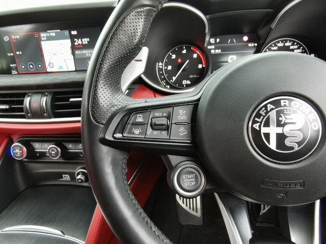 ステルヴィオ 2.2ターボ ディーゼルQ4スプリント 1オーナー 禁煙 ACC 赤革 DNAシステム ナビ フルセグ バックカメラ パドルシフト ブラインドスポットモニター レーンディパーチャーワーニング 衝突軽減 メモリー付電動シート シートヒーター(42枚目)