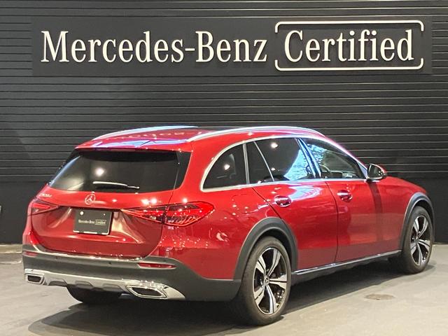 Ｃクラスオールテレイン Ｃ２２０ｄ　４マチック　オールテレイン　新車保証継承／元弊社デモカー車両／サンルーフ／全席シートヒーター／前席ベンチレーター／本革シート（ブラック）／純正ドライブレコーダー（前）／電動リアゲート／フットトランクオープナー／３６０度カメラ（4枚目）