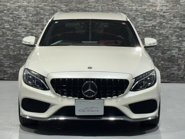 Cクラスステーションワゴン C200 ステーションワゴン スポーツ本革仕様 全国保証/パナメリカーナグリル/ブルメスター/赤革パワーシート/純正ナビ/フルセグ/Bluetooth/バックカメラ/ETC/パワーバックドア/クルコン/レーンキープ/クリアランスソナー/アンビエント(4枚目)