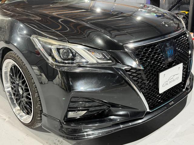 クラウンハイブリッド アスリートS 全国1年保証/後期型/AIMGAINエアロ/AME20インチAW/TEIN車高調/LEDライト/コンビハンドル/黒革調シートカバー/シートヒーター/Bluetooth/バックカメラ/レーダークルーズ(7枚目)