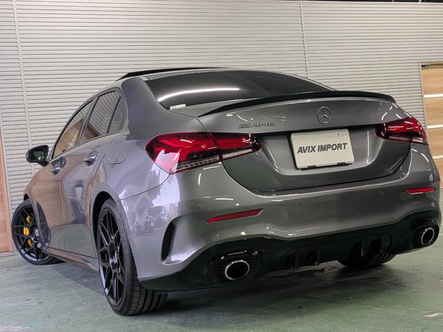 Ａクラスセダン Ａ３５　４Ｍ　セダン　ＡＭＧパフォーマンス＆スタイリングＰＫ　パノラマＲ　アドバンスドＰ　ツートン革　Ｓヒーター　ＭＢＵＸ　ＴＶ　ＡサウンドＳ　全周Ｃ＆ＰＴＳ　レーダーセーフティＰ　Ａパーキングアシスト　マルチビームＬＥＤ　キーレスゴー　社外１９インチＡＷ　禁煙（2枚目）