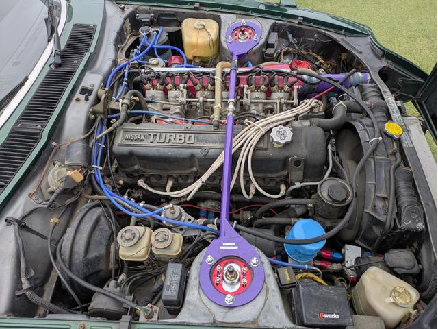 フェアレディZ S130 2by2 ツインターボ L28改 5MT 社外マフラー ブリッツ車高調 前後GTRブレンボ 社外シート 社外ディスクローター ブーストメーター インタークーラー オイルクーラー(24枚目)