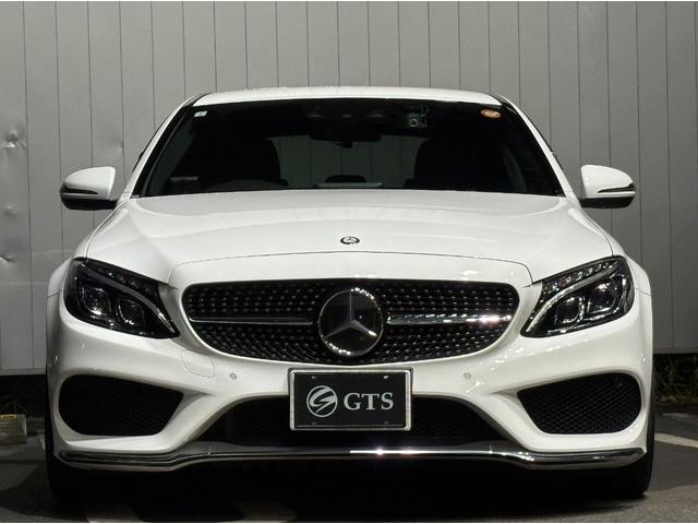 Cクラス C200アバンギャルド AMGライン ディーラー車 右ハンドル ブラックレザー AMGエアロ 純正ナビ フルセグ対応 社外18AW レッドキャリパー LEDライト ローダウン パワーシート シートヒーター アダプティブクルーズ ETC(4枚目)