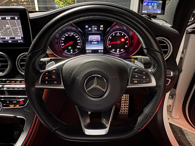 Cクラス C200アバンギャルド AMGライン ディーラー車 右ハンドル ブラックレザー AMGエアロ 純正ナビ フルセグ対応 社外18AW レッドキャリパー LEDライト ローダウン パワーシート シートヒーター アダプティブクルーズ ETC(9枚目)