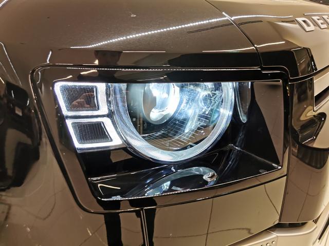 ディフェンダー カウンティエクステリアパックキュレテッドフォジャパン 禁煙車 1オナ 黒革 シートH エアサス 20インチ”スタイル9013” コールドクライメートパック タスマンブルーコントラストルーフ オールテレインタイヤ エアサスペンションパック(7枚目)