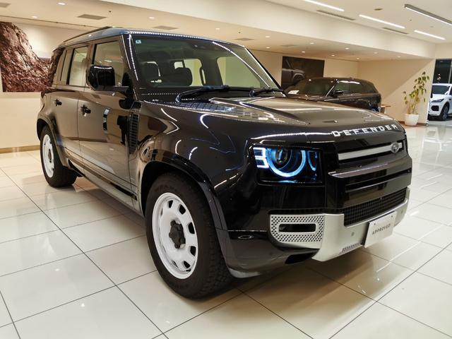ディフェンダー カウンティエクステリアパックキュレテッドフォジャパン 禁煙車 1オナ 黒革 シートH エアサス 20インチ”スタイル9013” コールドクライメートパック タスマンブルーコントラストルーフ オールテレインタイヤ エアサスペンションパック(14枚目)