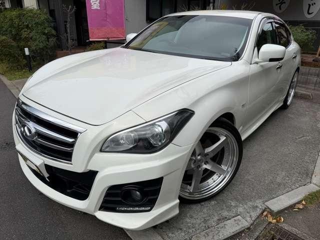 フーガ 370VIP IMPULエアロ/WorkグノーシスGR3-SR21inch/Blitz車高調/革/Bluetooth/デジタルインナーミラー/エアシート/マフラー(2枚目)