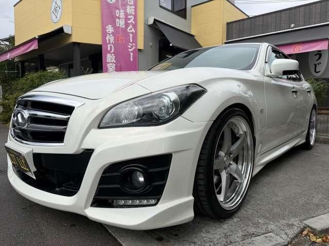 フーガ 370VIP IMPULエアロ/WorkグノーシスGR3-SR21inch/Blitz車高調/革/Bluetooth/デジタルインナーミラー/エアシート/マフラー(3枚目)