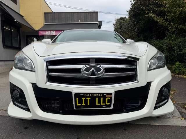 フーガ 370VIP IMPULエアロ/WorkグノーシスGR3-SR21inch/Blitz車高調/革/Bluetooth/デジタルインナーミラー/エアシート/マフラー(5枚目)