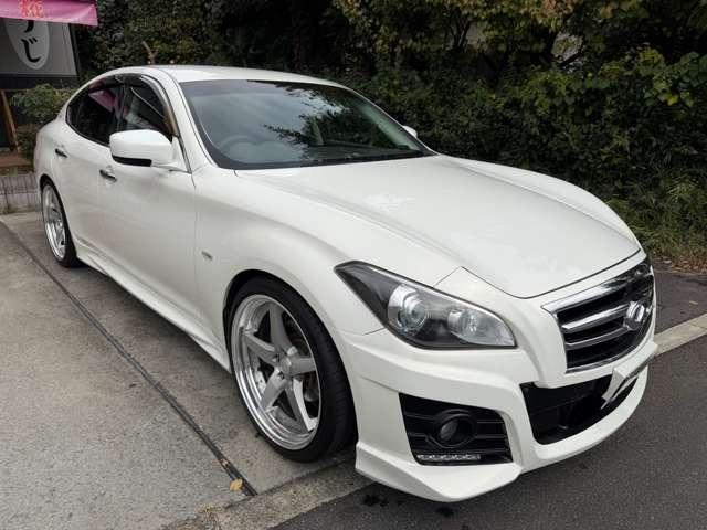 フーガ 370VIP IMPULエアロ/WorkグノーシスGR3-SR21inch/Blitz車高調/革/Bluetooth/デジタルインナーミラー/エアシート/マフラー(8枚目)