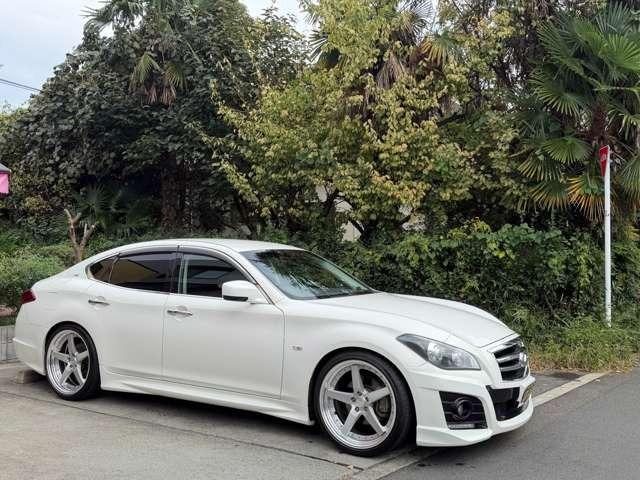 フーガ 370VIP IMPULエアロ/WorkグノーシスGR3-SR21inch/Blitz車高調/革/Bluetooth/デジタルインナーミラー/エアシート/マフラー(9枚目)