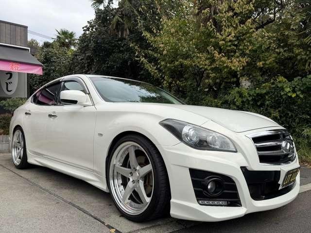 フーガ 370VIP IMPULエアロ/WorkグノーシスGR3-SR21inch/Blitz車高調/革/Bluetooth/デジタルインナーミラー/エアシート/マフラー(10枚目)