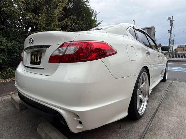 フーガ 370VIP IMPULエアロ/WorkグノーシスGR3-SR21inch/Blitz車高調/革/Bluetooth/デジタルインナーミラー/エアシート/マフラー(18枚目)