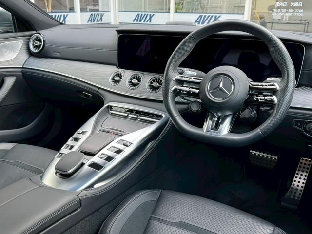 GT 4ドアクーペ 43 4マチック+ ライドコントロール+パッケージ AMGライドコントロール+PKG NEWステアリング SR 黒革 パワーシート&シートヒーター&ベンチレーター レーダーセーフP ACC HUD ナビ/TV/全周カメラ AMG20AW 禁煙 1オナ(5枚目)