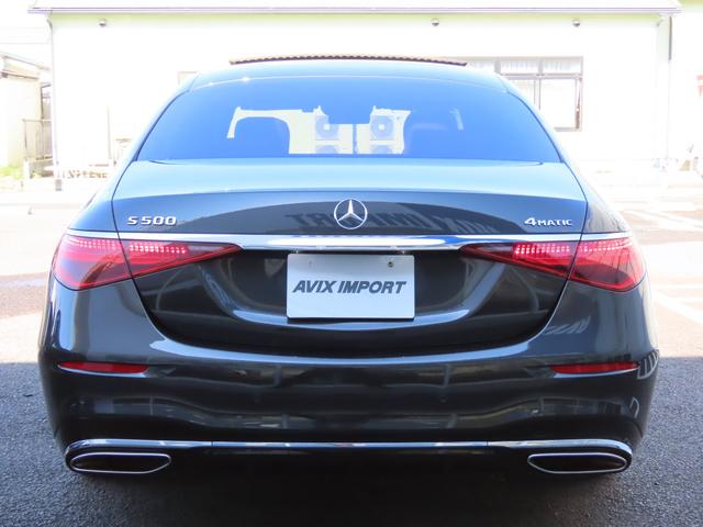 Sクラス S500 4マチックロング AMGライン リアコンフォートPKG 後席モニター ショーファー 禁煙1オナ パノラマSR 3Dコックピット HUD 茶革 前後温冷シート&マッサージ ACC ブルメスター ナビ TV 全周C カープレイ 20AW(4枚目)