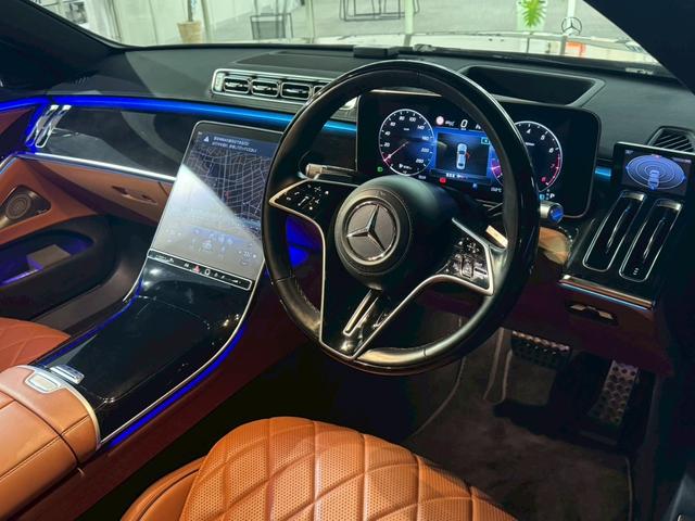 Sクラス S500 4マチックロング AMGライン リアコンフォートPKG 後席モニター ショーファー 禁煙1オナ パノラマSR 3Dコックピット HUD 茶革 前後温冷シート&マッサージ ACC ブルメスター ナビ TV 全周C カープレイ 20AW(15枚目)