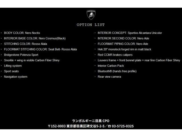 ウラカン ＳＴＯ　（ＬＤＦ）　Ｎｅｒｏ　Ｎｏｃｔｉｓ（マットプロテクションフィルム施工車両）（2枚目）