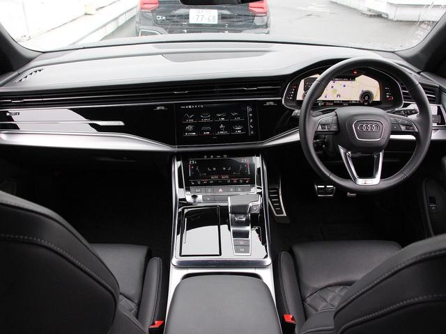 Q8 55TFSIクワトロ Sライン 4WD 認定中古車 S-Lineパッケージ HDマトリクス ブラックレザーSスポーツシート ベンチレーション&マッサージ バング&オルフセン ルーフレール アルミホイール スマートキー 電動シート(11枚目)