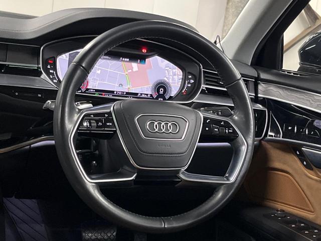 A8 55TFSIクワトロ サンルーフ Bang&Olufsenプレミアムサウンド 純正ナビ 360°カメラ シートヒータ― シートベンチレーション バーチャルコックピット マトリクスLEDヘッドランプ 茶革シート フルセグTV(12枚目)