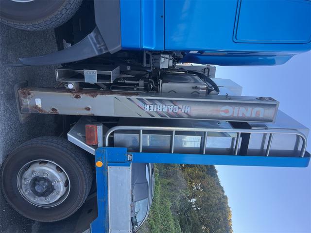 プロフィア 積載車 大型キャリア セルフローダー セーフティーローダー 12.2トン積み ユニックハイキャリア UL-150BRS ハイジャッキ ベッド付 ラジコン ウィンチ付 バックモニター ドライブレコーダー 後輪エアサス スペアキー ETC メッキパーツ 電動ミラー(14枚目)