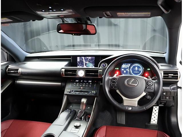 IS IS300h Fスポーツ 純正ナビ バックモニター クリアランスソナー バックソナー ハイブリッド ETC車載器 電動パワーシート シートカラー ダークローズ(3枚目)
