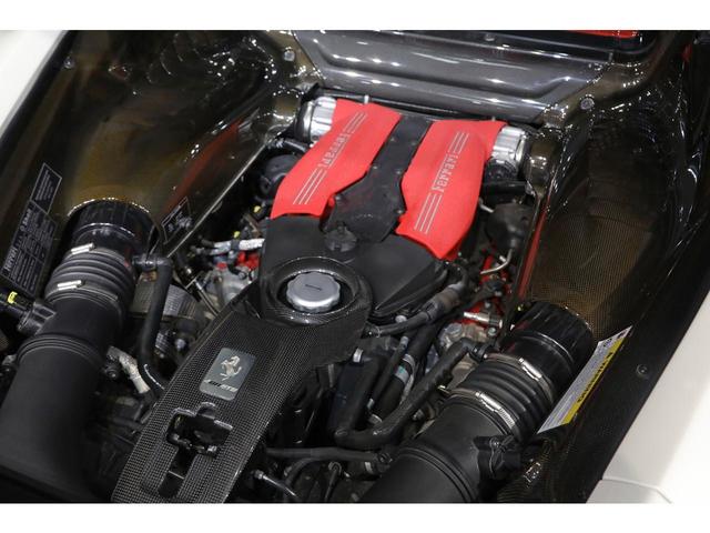 ４８８ＧＴＢ ベースグレード　ＳＰカラー／ビアンコ・イタリア　ツートンペイント　カーボンエアロ　ＨＲＥ２０／２１インチ鍛造ＡＷ　Ｆリフト　スポーツエキゾースト（39枚目）