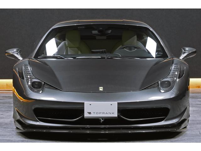 458イタリア ベースグレード 20インチダイアモンドカット鍛造AW ブリリアント可変バルブマフラー ロベルタリフティング クレマレザー カーボンエアロ 正規ディーラー車(7枚目)