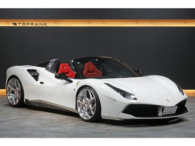 488スパイダー ベースグレード F1 DCT カーボンドライビングゾーン レーシングシート カーボンエアロ VOSSEN21/22インチAW ブリリアントマフラー(25枚目)