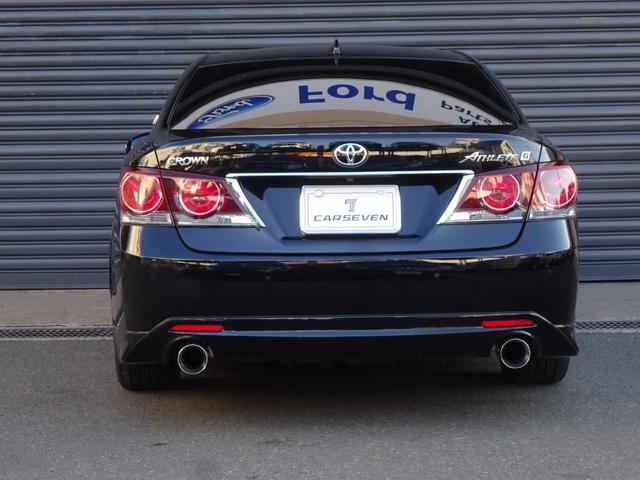 クラウン アスリートＧ　衝突被害軽減ブレーキ　アダプティブクルーズコントロール　レーンキープ　クリアランスソナー　テレビ　ナビ　Ｂｌｕｅｔｏｏｔｈ対応　シートヒーター　シートクーラー　ローダウン　社外マフラー（6枚目）