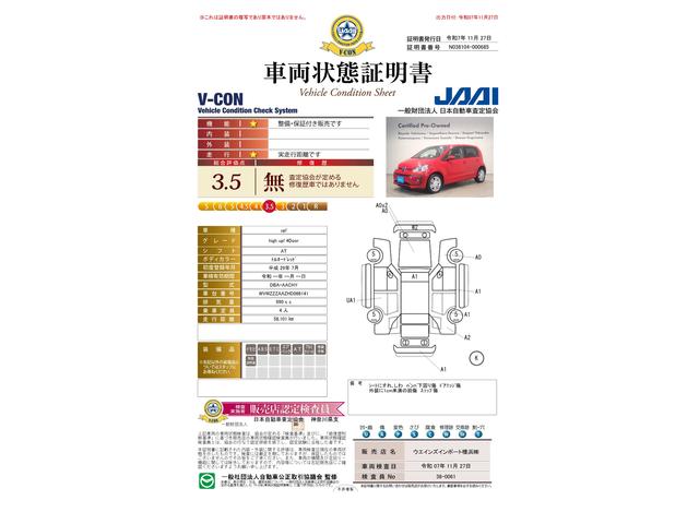 車両状態評価書