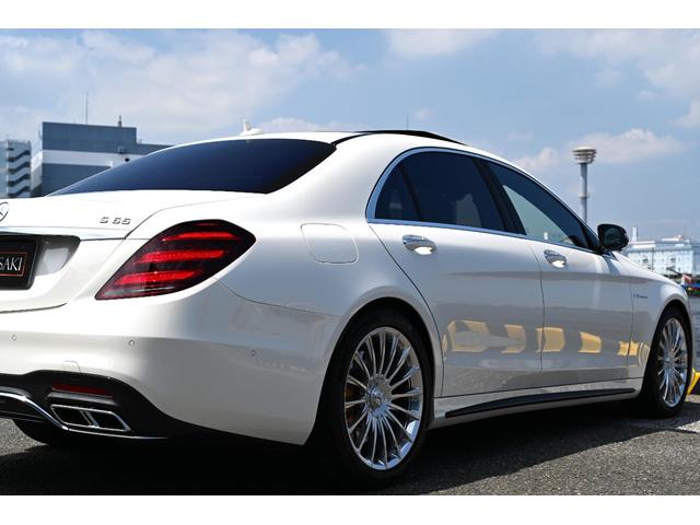 Sクラス S65 ロング 法人禁煙屋根保管正規ディーラー車W222後期AMG S65毎年ディーラー整備車両OPカラーダイヤモンドホワイトパールOPカーボンセラミックブレーキOPカーボンPKG(内装&外装)ショーファーPKG(58枚目)