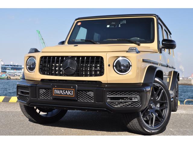 Gクラス G63 AMG世田谷特別オーダーモデル法人禁煙屋根保管左H特注オーダーカラーデザートサンドカーボンインテリア&ステアリングナイトパッケージエクスクルーシブPKG黒本革ベンチレーター22インチアルミディーラー(2枚目)