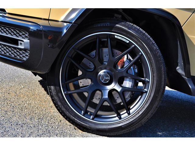 Gクラス G63 AMG世田谷特別オーダーモデル法人禁煙屋根保管左H特注オーダーカラーデザートサンドカーボンインテリア&ステアリングナイトパッケージエクスクルーシブPKG黒本革ベンチレーター22インチアルミディーラー(10枚目)